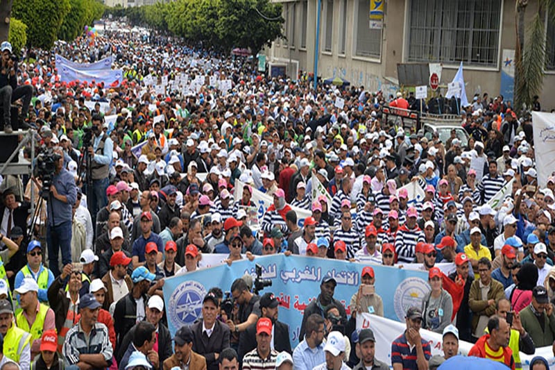 1er mai : protestation contre la cherté de la vie et la situation de la masse populaire au Maroc