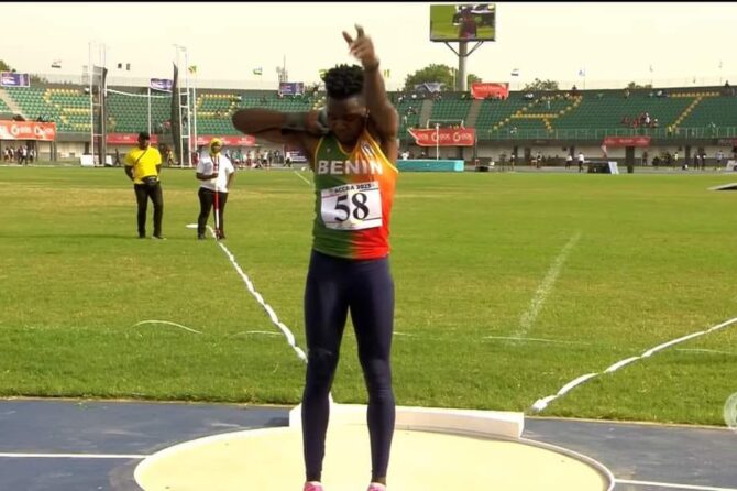 Bénin : l’athlète Odile Ahouanwanou décroche la médaille d’or en Heptathlon au Ghana