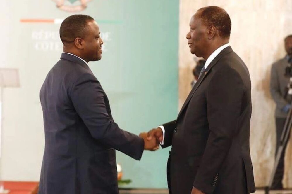 Échanges conviviaux entre Guillaume Soro et Alassane Ouattara